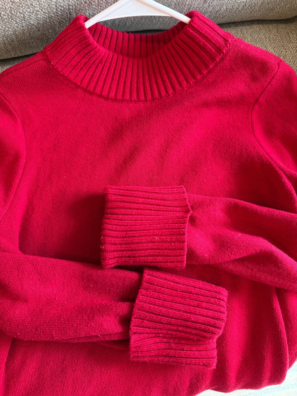 Chico's Christmas Red Scoop Neck Long Sweater Size Small 0/Small